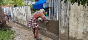 People in Chellanam repair their homes after every sea flood.