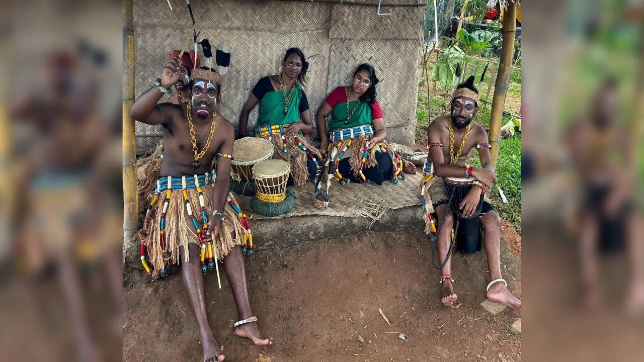 The Adivasi Gothra Mahasabha accused the government of turning the declaration into a 'political spectacle.' Pictured, members of the Paliyar tribe, 'exhibited' in Thiruvananthapuram as part of the state government's Keraleeyam celebrations in 2023. (File pic)