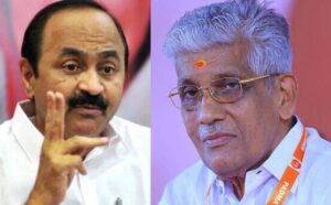 Opposition leader V.D Satheesan and NSS general secretary G. Sukumaran Nair