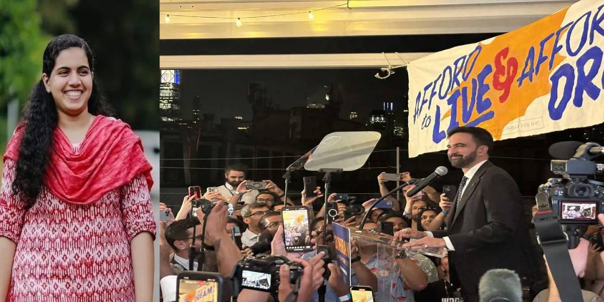 Thiruvananthapuram City Mayor Arya Rajendran and New York City Mayor-elect Zohran Mamdani.