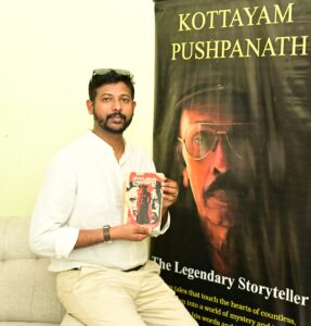 Rayan Pushpanath with the copy of the Malayalam Dracula