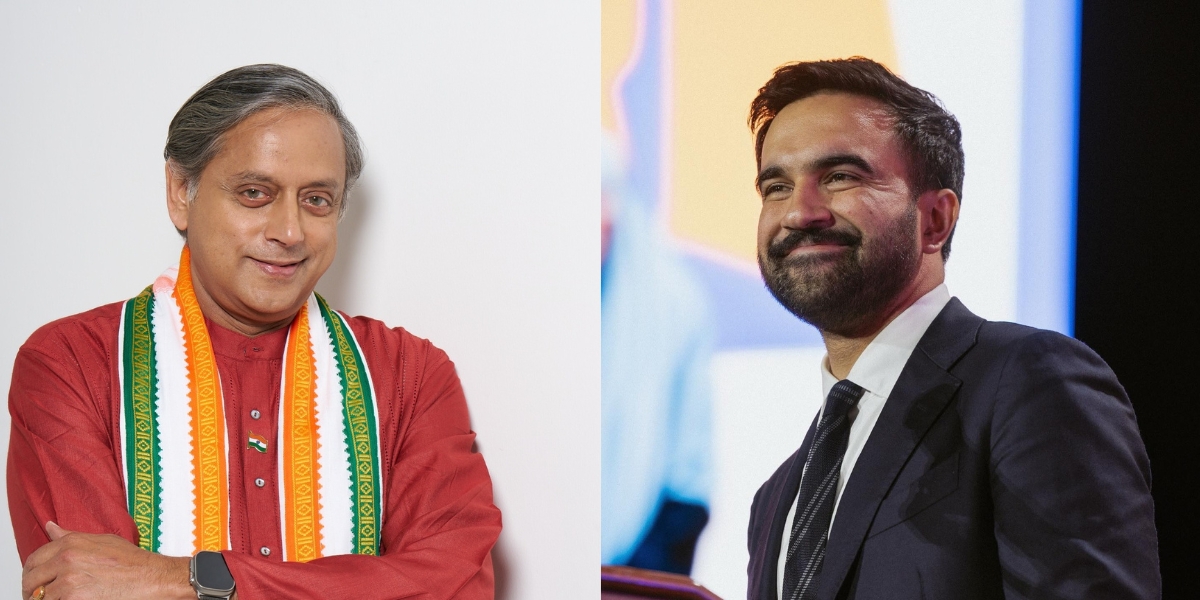 To truly matter again, Shashi Tharoor (left) must risk something for what he believes in. He must step out of New Delhi’s drawing rooms and into India’s streets, listening to the same voices Zohran Mamdani listened to.