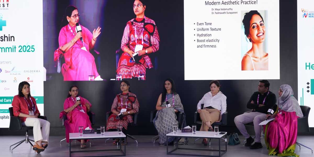Expert panel speaking at the second edition of Dakshin Health Summit 2025.