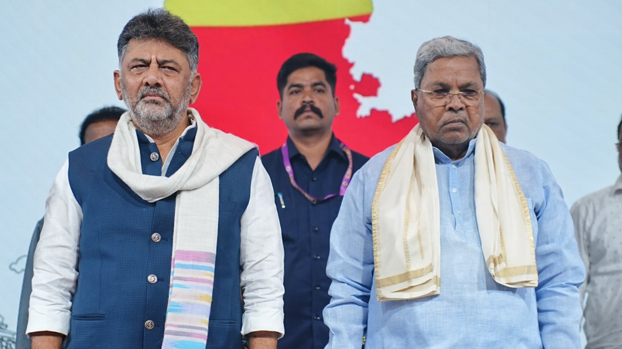 DK Shivakumar and Siddaramaiah. Credit: x.com/DKShivakumar