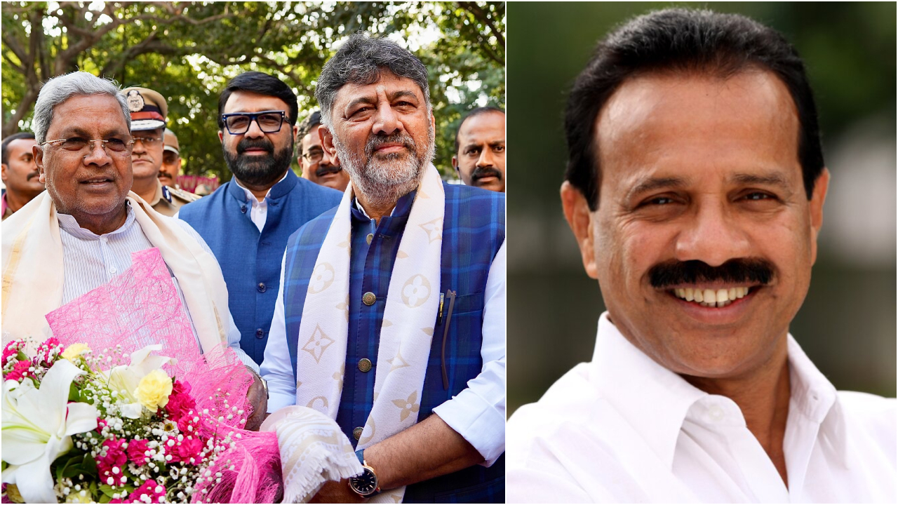 Gowda's comments come amid renewed speculation over a leadership change, as Congress government completed the first half of its tenure on 20 November. Credit: x.com/DKShivakumar, www.facebook.com/DVSBJP