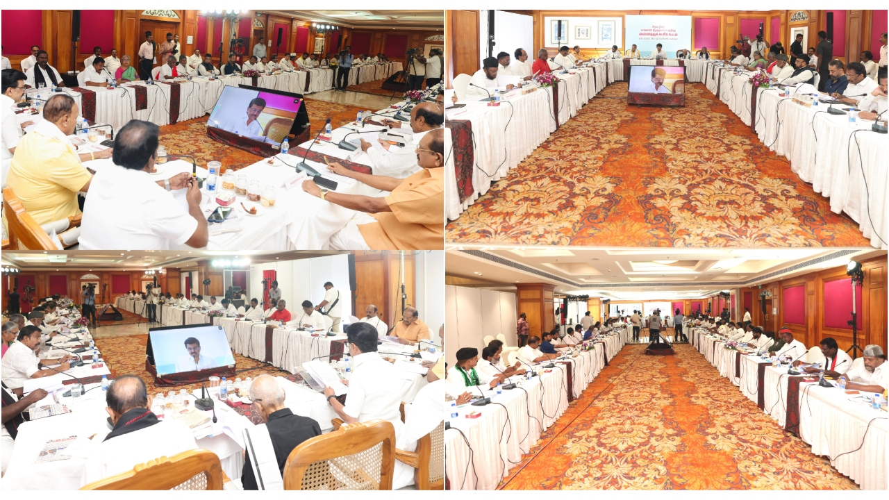 The all-party meeting was chaired by Tamil Nadu Chief Minister MK Stalin. Credit: https://x.com/mkstalin