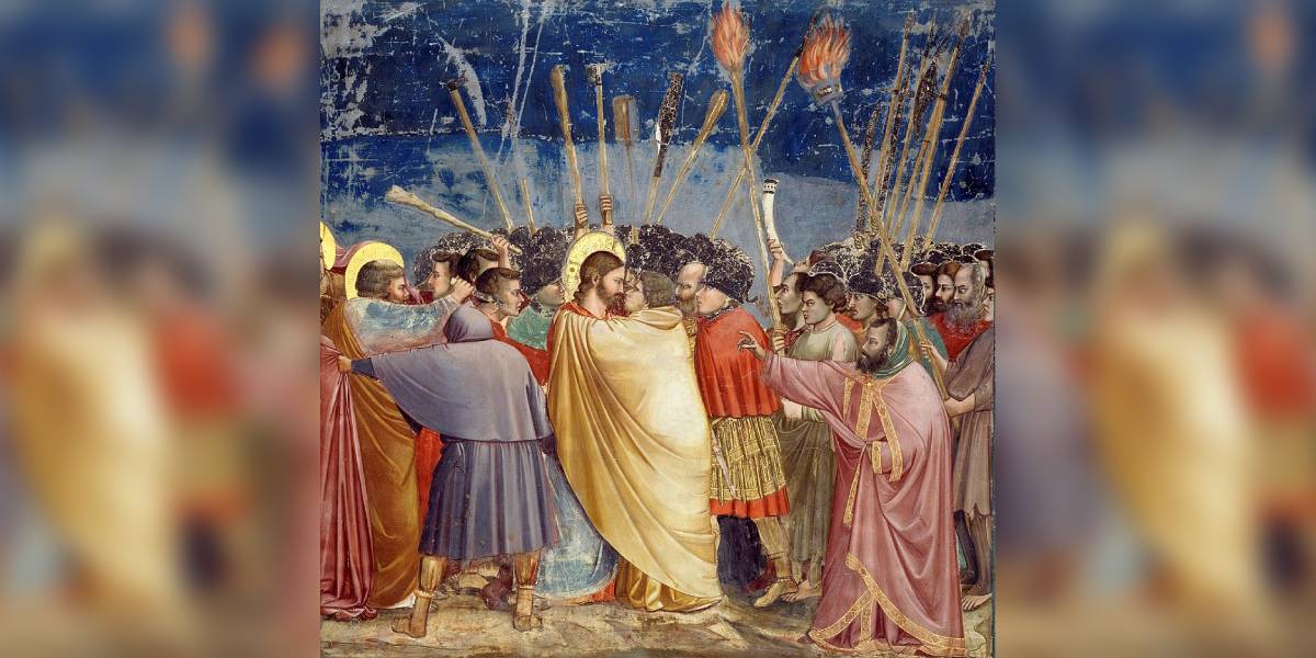 Even as the BJP is wooing Christians in Kerala, its leaders are maintaining a stoic silence on the attacks on the minority community elsewhere in India. Pictured, Italian painter-architect Giotto di Bondone's 'Kiss of Judas, a fresco in the Scrovegni Chapel (Arena Chapel), in Padua, northern Italy.