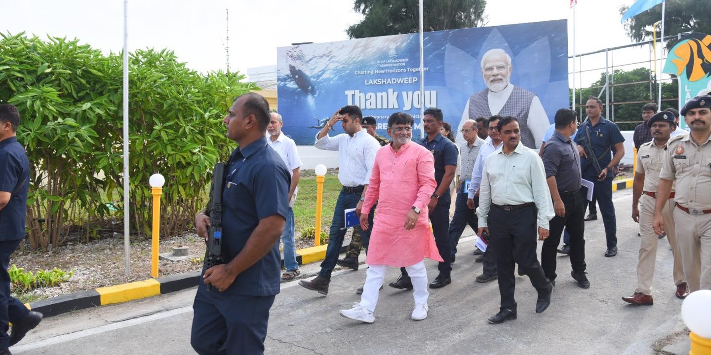 Praful Khoda Patel in Lakshadweep. (Facebook) Praful Khoda Patel in Lakshadweep. (Facebook)