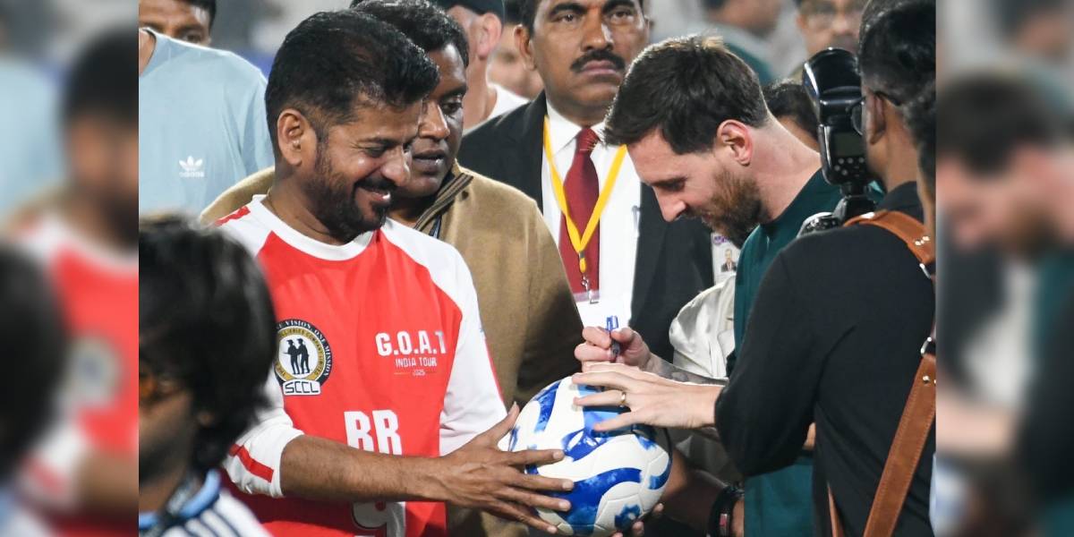Football with Messi may further boost Revanth Reddy's image.