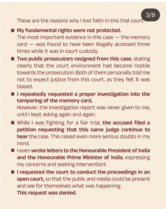 Screen grab of her instagram post