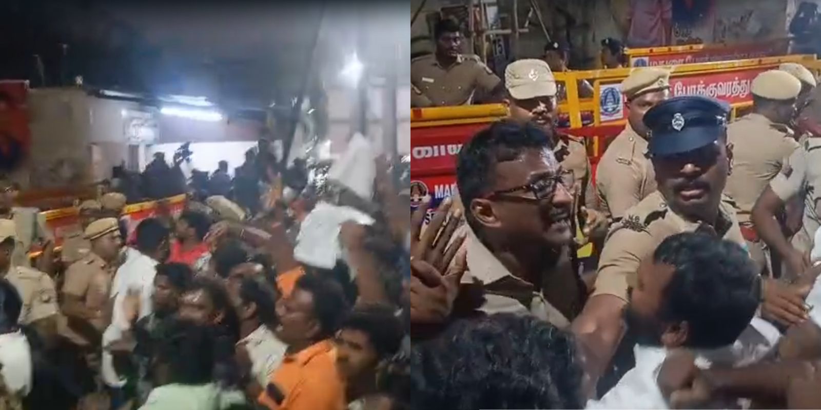 Tension erupts over lighting of lamp post on the occasion of Karthigai Deepam