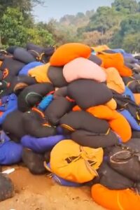 Pamba river clothes dump