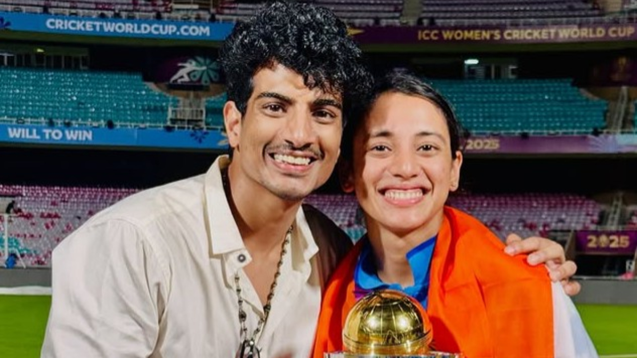 Palash Muchhal and Smriti Mandhana. Credit: www.instagram.com/palash_muchhal/