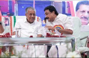 Jose K Mani with Pinarayi Vijayan.