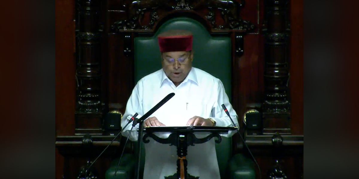 Karnataka Governor Thawar Chand Gehlot delivering his opening address.