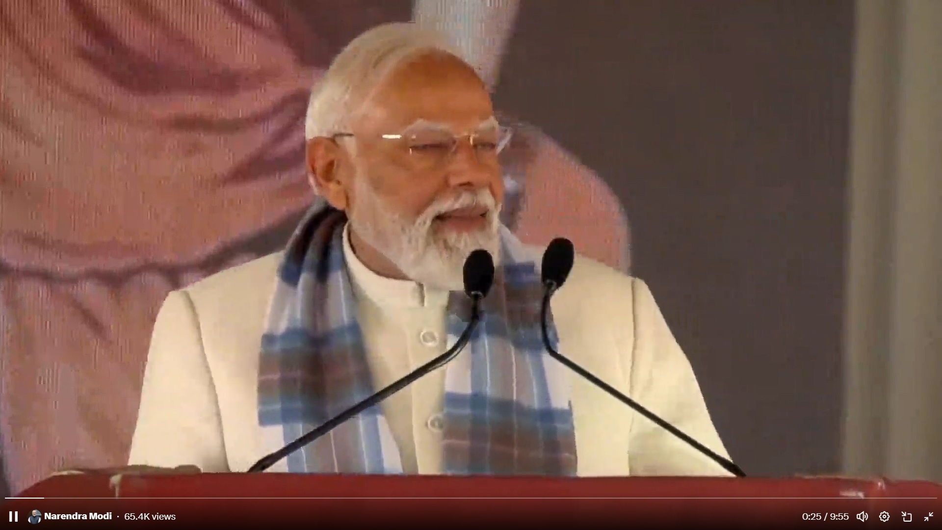 Prime Minister Narendra Modi speaking at a special Pongal celebration at the residence of Union Minister L Murugan.