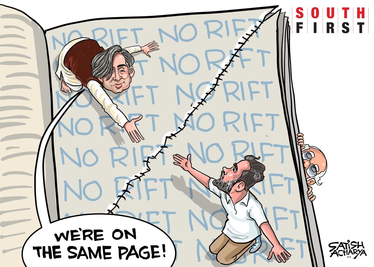 Shashi Tharoor denies any rift with Congress. Meets Rahul Gandhi