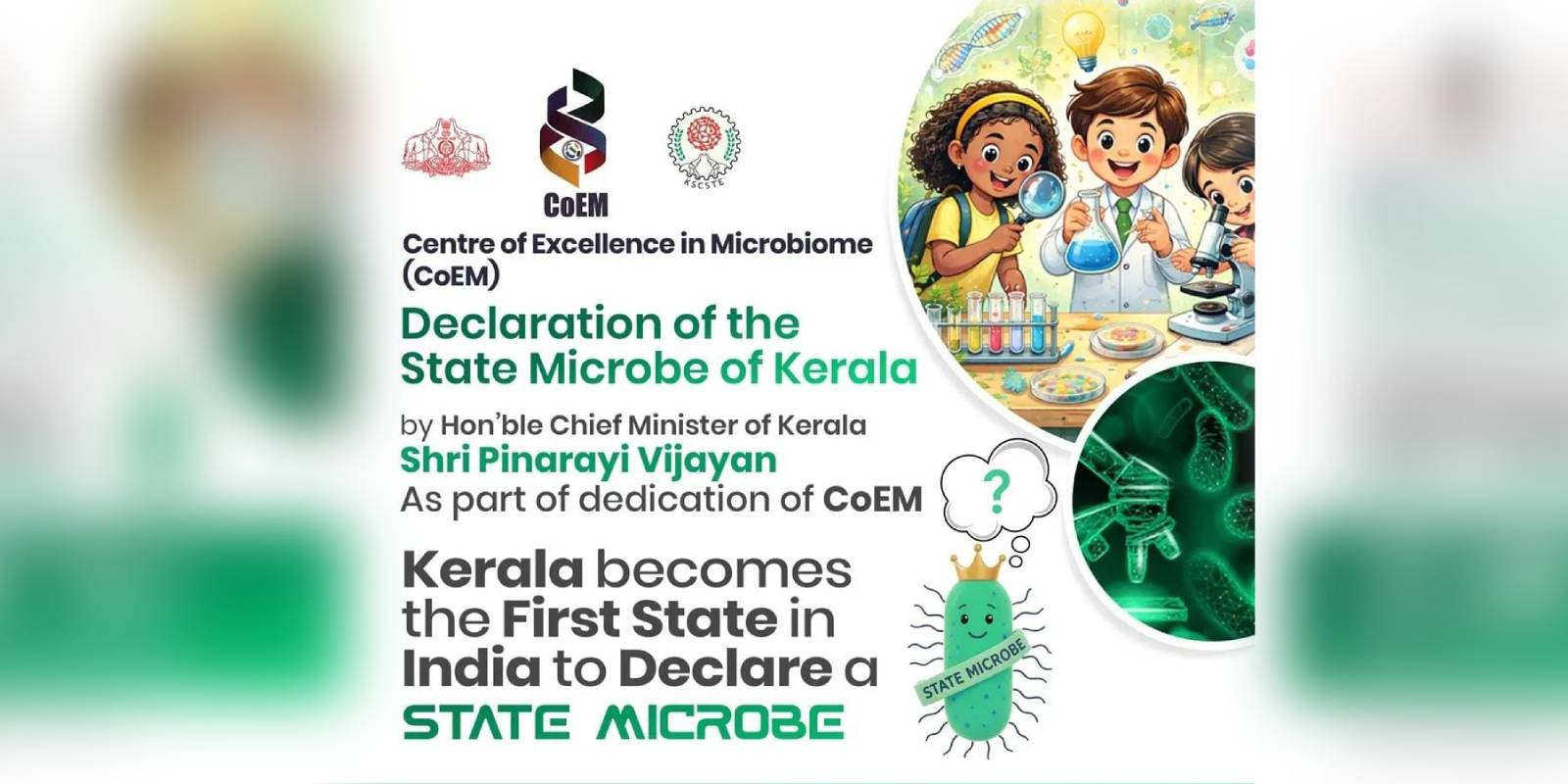 Kerala is set to officially declare a State Microbe