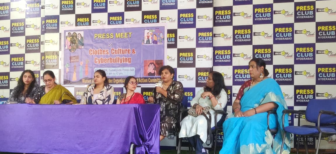 Representatives of the joint action council addressing the media in Hyderabad on Tuesday, 13 January.