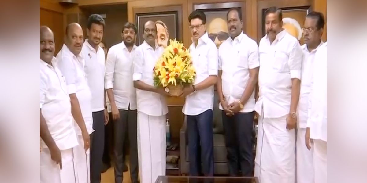 R Vaithilingam joined the DMK in the presence of Chief Minister MK Stalin