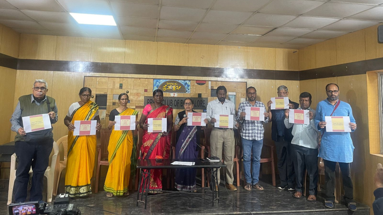 Speakers repeatedly described MGNREGA as a "right to survival," reiterating that guaranteed employment had provided a critical safety net for rural households. Credit: Anisha Reddy/South First