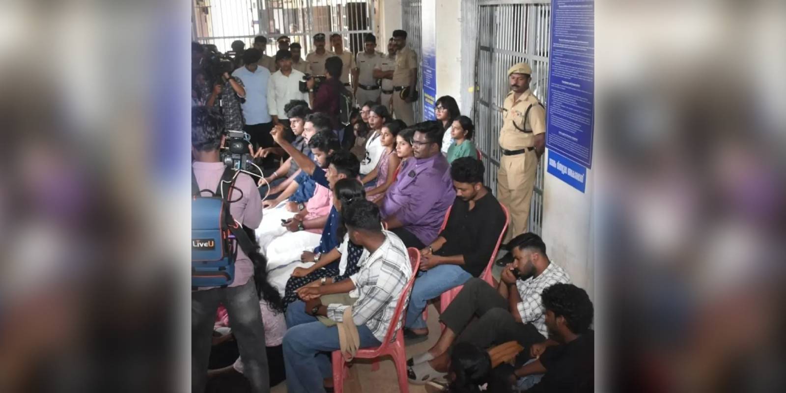 SFI protest at University of Kerala