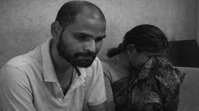 Sanoop with his mother Valsala