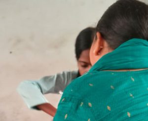 Gayathri and Chandrika (faces hidden for privacy reasons).