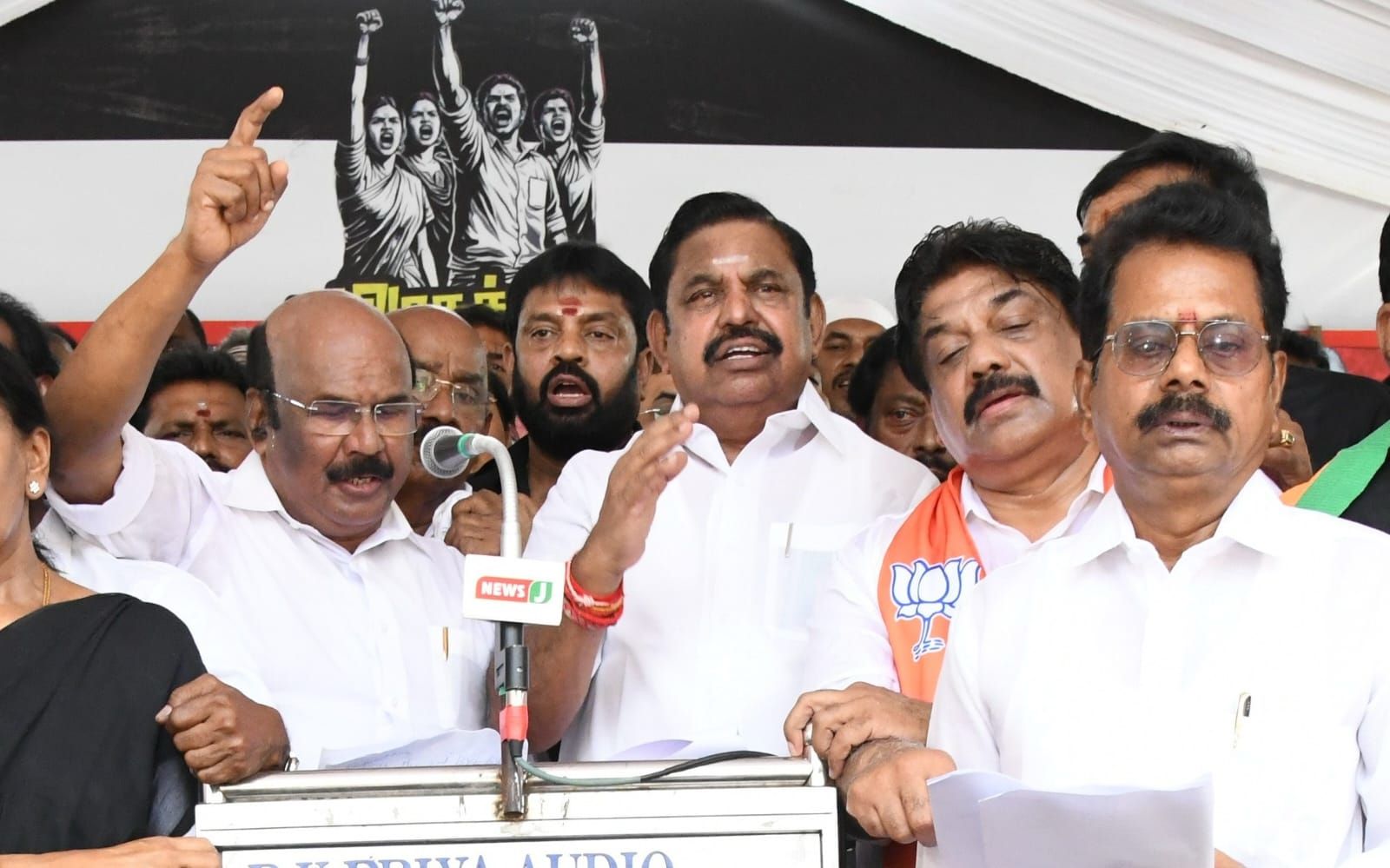 CV Shanmugam made the crass comment at an AIADMK rally, protesting against the lack of women's safety.