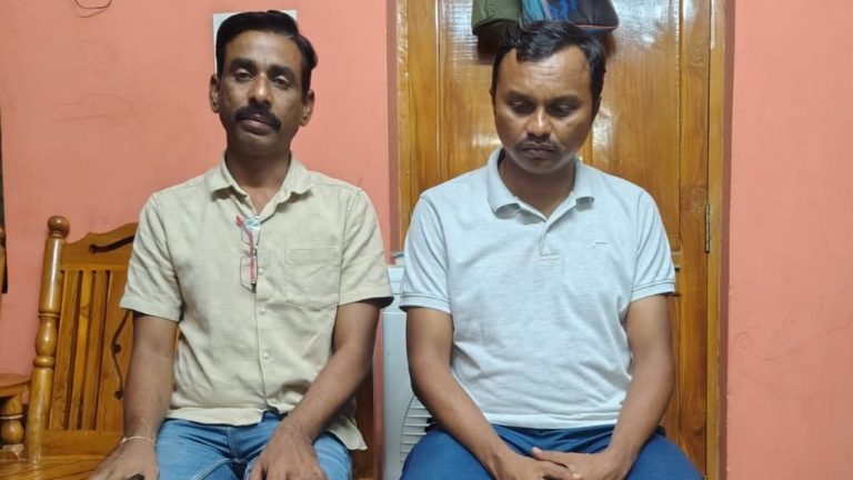 Tainted officers Gundeti Ramu and Jakkani Venu. Credit: x.com/TelanganaACB