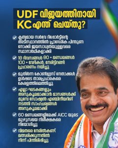 Support groups backing K.C. Venugopal are actively highlighting his contributions to the Assembly elections across social media platforms.