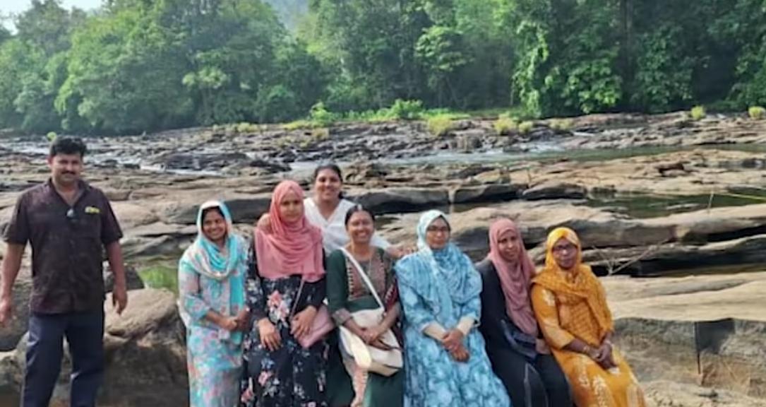 The group of teachers before the accident on Friday.