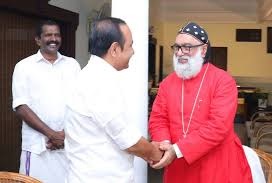 V.D. Satheesan with Catholicos-designate His Eminence Mor Gregorios Joseph Metropolitan.