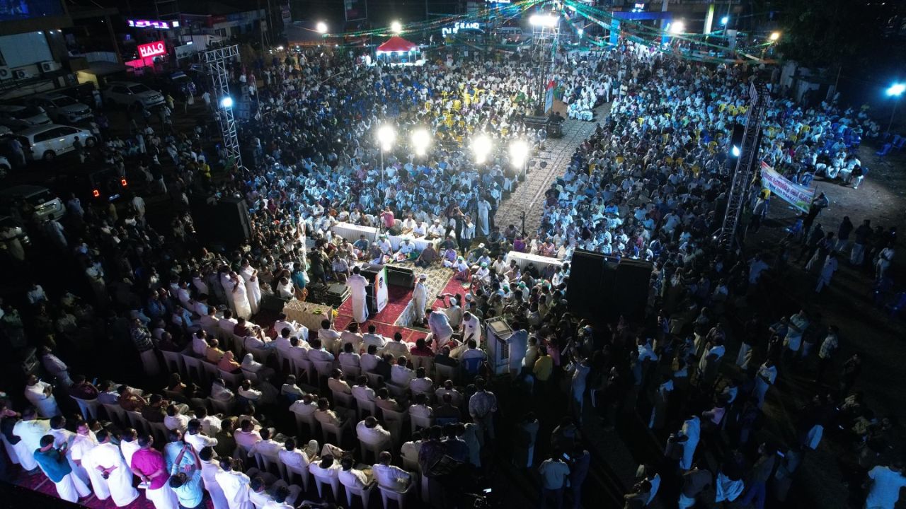An election related public meeting in Kerala.
