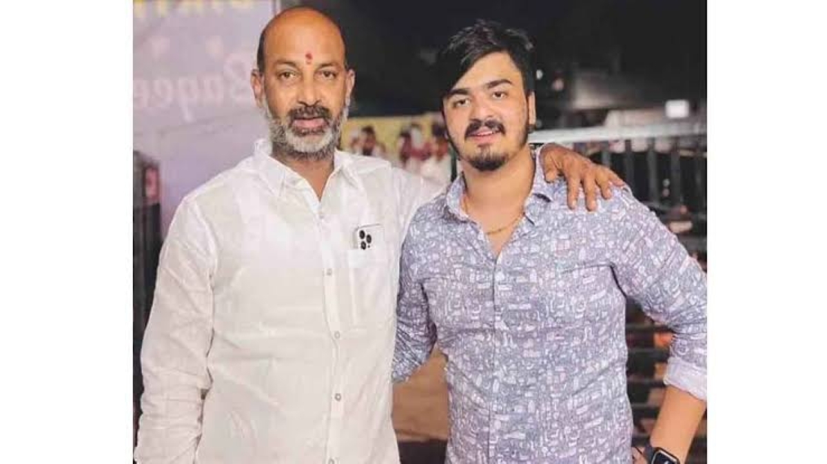 Bageerath with Minister Bandi Sanjay