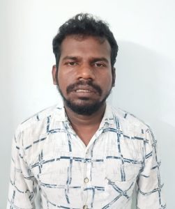 Mohanraj (pictured) allegedly assisted Karthik in committing the crime.