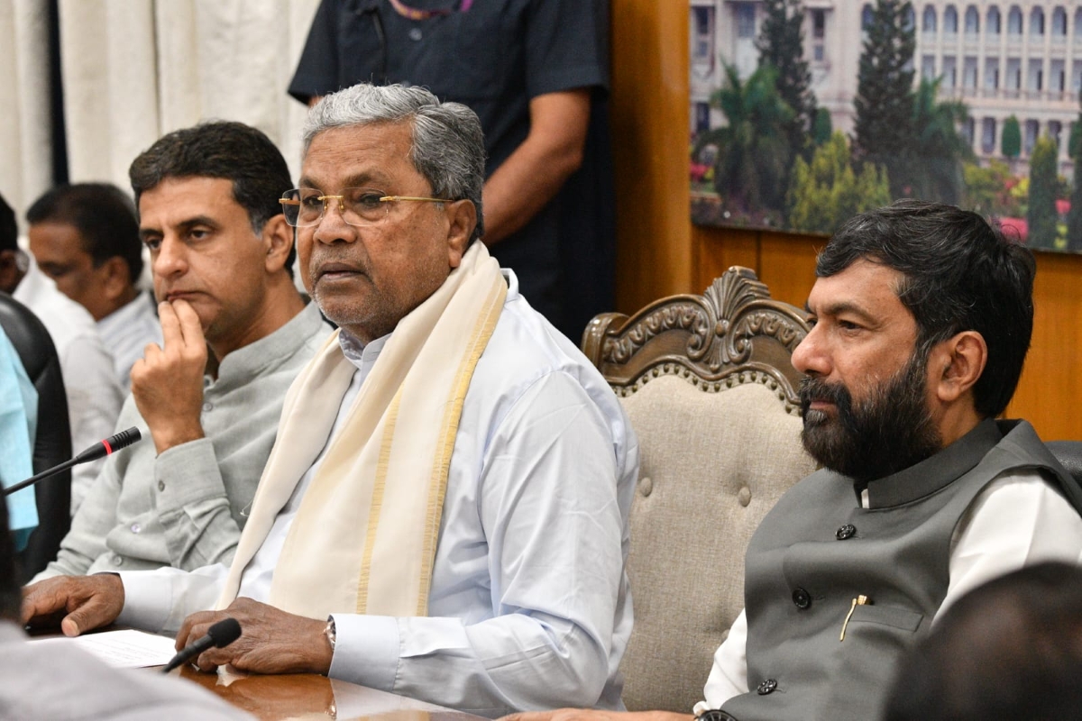 Siddaramaiah addressing the press conference