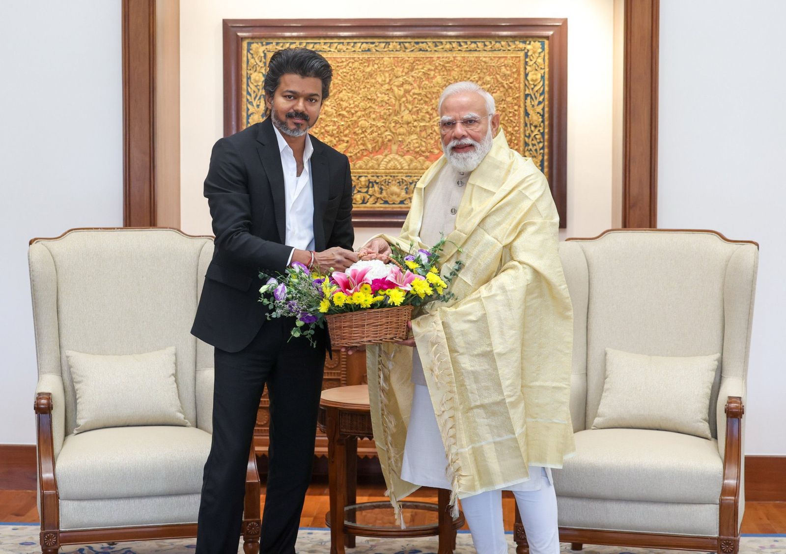 Vijay met Modi at the latter's residence on Wednesday, 27 May.
