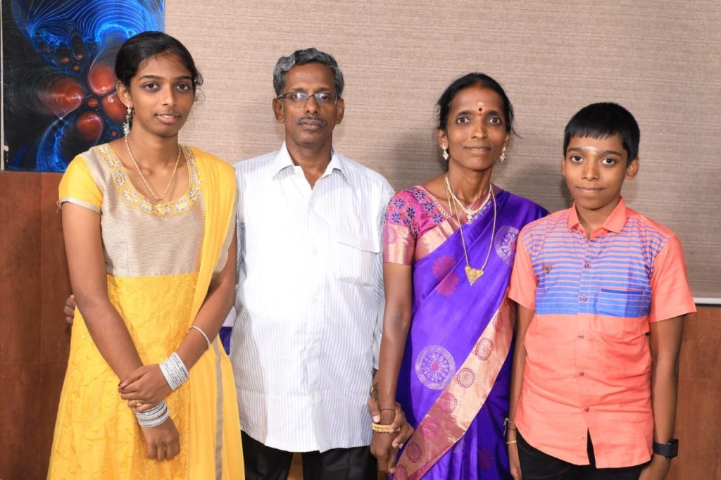 Praggnanandhaa with his family. (File image/Special arrangement)