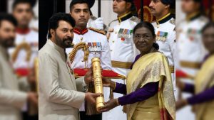 Mammootty, Alka Yagnik receive Padma Bhushan from President Murmu