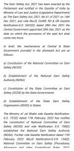 Specifications mentioned by Central Water Commission