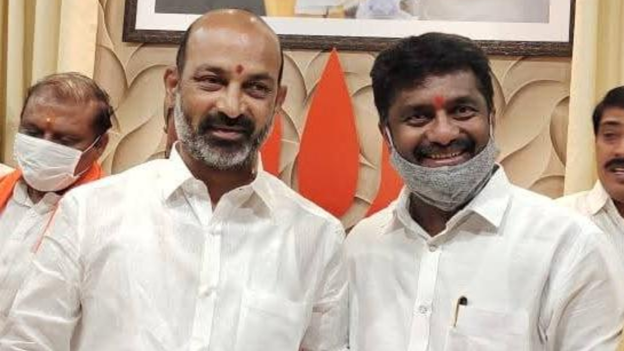 Bandi Sanjay's (L) son was arrested in a POCSO case a few weeks ago; J Ramakrishna (R)