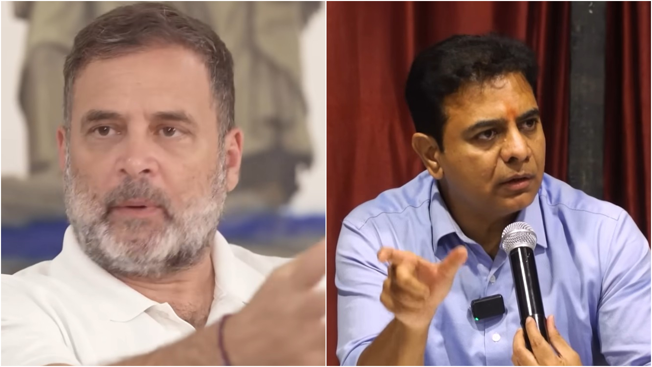 Direct engagement shows Opposition leaders are prioritising affected youth over rhetoric. Credit: youtube.com/@rahulgandhi, youtube.com/@KTarakaRamaRao