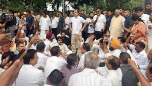 Rahul Gandhi, Kharge lead protest at PM’s residence, seek Modi, Shah and Pradhan’s resignations