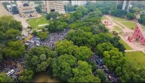 Thousands of CJP workers and supporters reached Jantar Mantar to attend the rally. (Screengrab)
