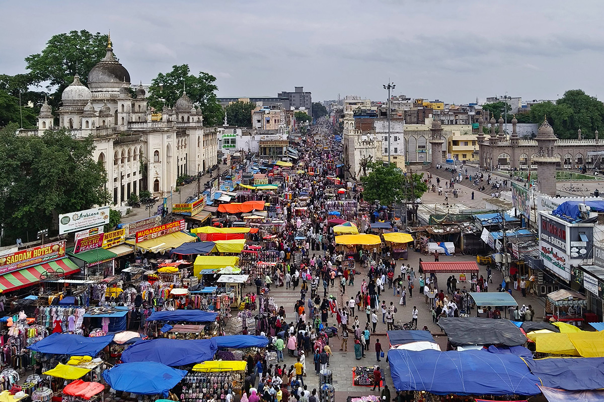 Market area in Hyderabad