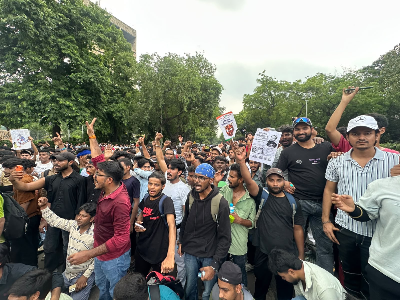 Protesters at Jantar Mantar (Likhitha Pankajakshan)