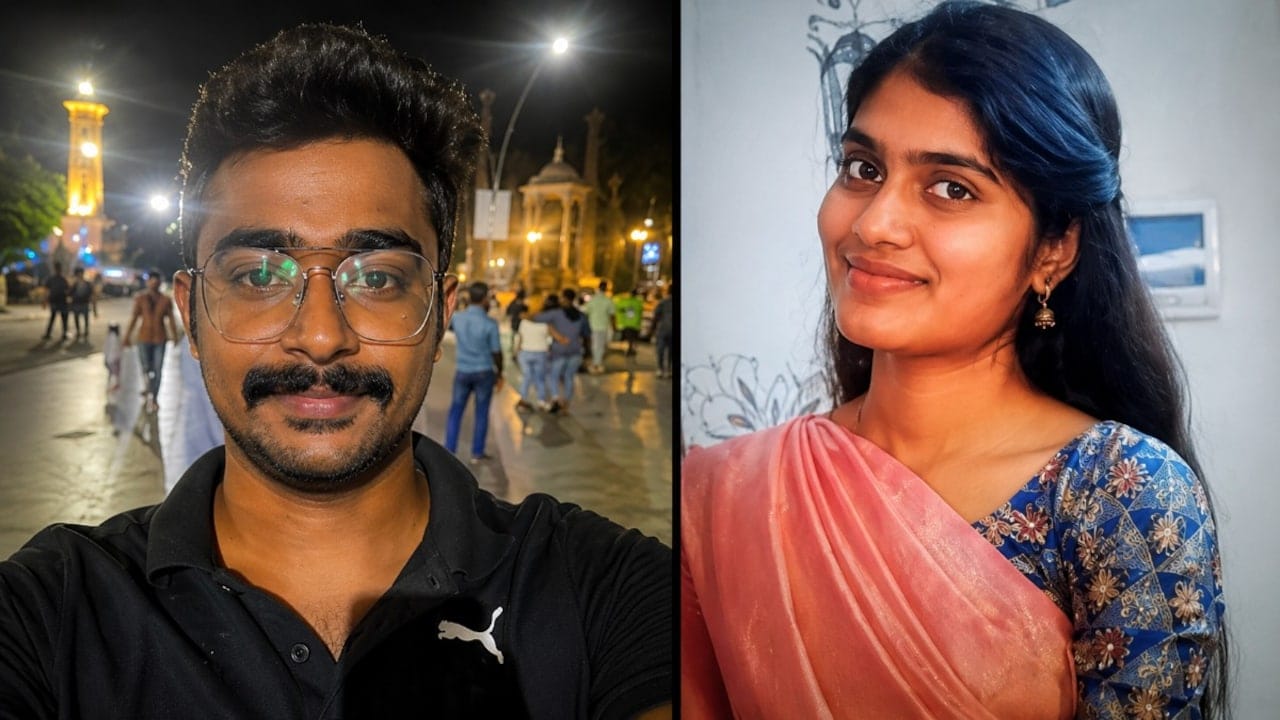 Kenneth and Shwetha, the accused persons in the KR Puram triple murder case.