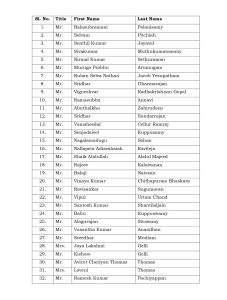 The list released by the Indian Embassy.