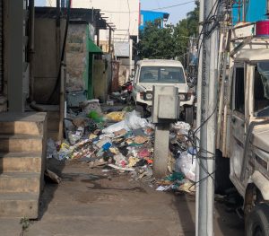 Dirty footpaths often double up as urinals, like this one near Lalbagh, Bengaluru.